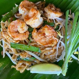 Pad Thai Shrimp and Tao Hu Tod