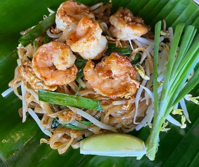 Pad Thai Shrimp and Tao Hu Tod.